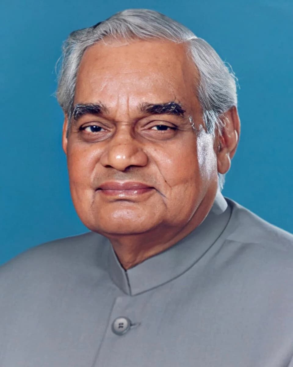 Atal Bihari Vajpayee in a grey jacket